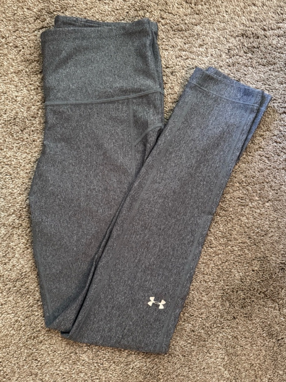Under Armour HeatGear Leggings Gray Compression - Picture 3 of 4
